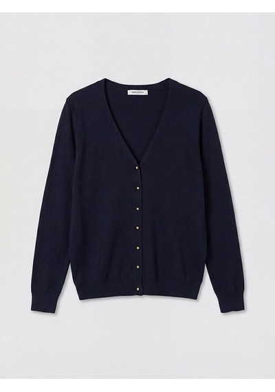 LC Waikiki Lcw Everyday Lacivert V Yaka Kadın Triko Hırka Navy