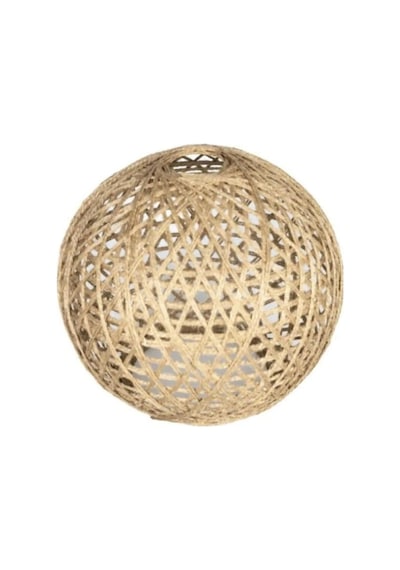 Bohhem Örme Jüt Ip Abajur Başlığı Handmade Bej Çok Renkli