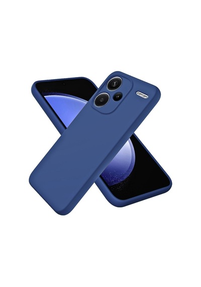 Redmi Note 13 Pro Plus Uyumlu Silikon Kılıf - Kamera Korumalı Esnek Kapak - Lacivert