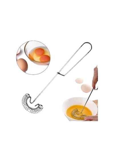 Yaylı Yumurta Çırpıcı Gümüş