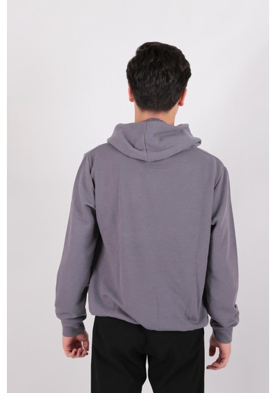 Five Pocket Fp24b2124 Erkek Kapşonlu Kanguru Cepli Sweatshirt Füme