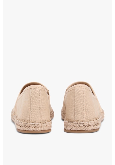 Tommy Hilfiger Kadın Flag Canvas Bej Espadril-13416 Bej
