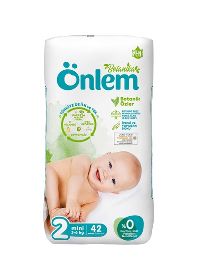 Önlem Botanika Bebek Bezi 2 Numara Mini 42 Adet