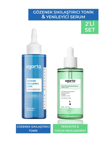 Agarta Yenileyici Serum 50 ML + Gözenek Sıkılaştırıcı Tonik 200 ML