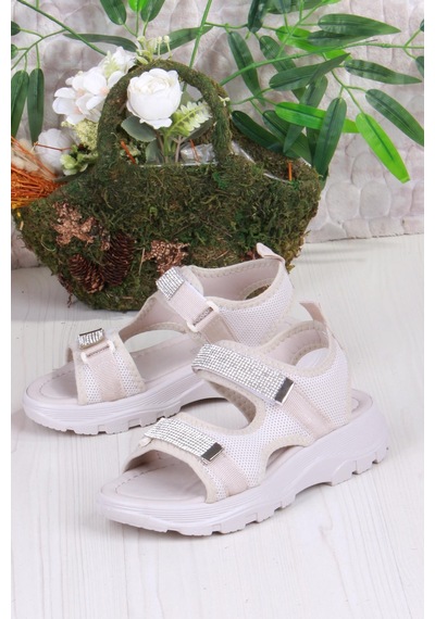 Fort 35400 Diva Comfort Rahat Çırtlı Kadın Sandalet Bej