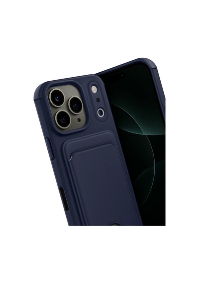 Apple Uyumlu iPhone 17 Pro Max Kelvin Kartvizitli Silikon - Lacivert Standart