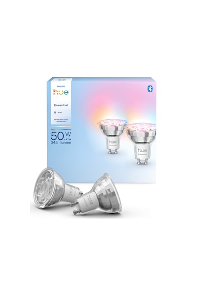 Philips Hue Essential 4.7w Gu10 345 Lumen Renkli Akıllı Spot Ampul 2'li Ekopaket Çok Renkli - Beyaz