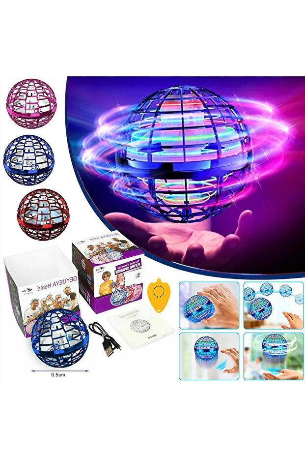 Flynova Pro Ufo Uçan Top Dönen El Sensörlü Şarjlı 360 Dönen Mini Drone Helikopter
