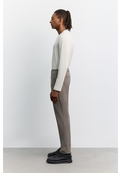 Avva Erkek Vizon Yanı Lastikli Kırışmaz Hızlı Kuruyan Teknik Kumaş Slim Fit Pantolon A62y3077