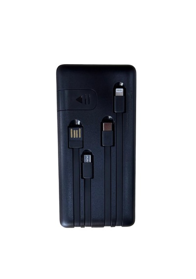 Ktools Boost Trio 10000 Mah Dahili Kablolu Powerbank Siyah Type-c & Lightning Black