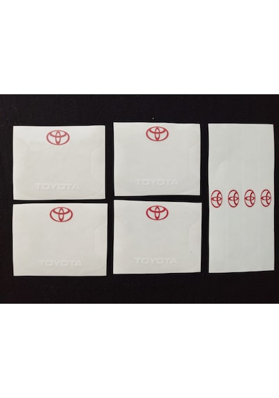 Toyota Marka Uv Baskılı Kapı Kolu Koruma Folyo Seti Çizik Önleyic