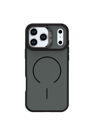 Apple Uyumlu iPhone 17 Pro Max  Flexa Magsafe Kapak Şeffaf Darbe Emici İnce Premium Kılıf Siyah