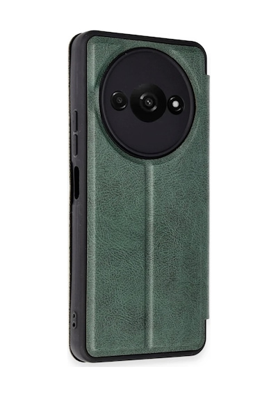 Xiaomi Redmi A3 4g Kılıf Flip Cover - Koyu Yeşil 0.2M-Çok Renkli