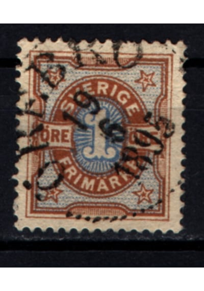 İsveç 1892 Sayısal Pullar 1öre Ws2234