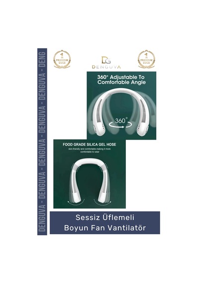 Boyunfanı Şarjlı Taşınabilir Mini Usb Sessiz Fan Güçlü Motorlu Giyilebilir Şık Üflemeli Boyun Vantil