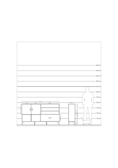 Arges Konsol 7 Raflı Tek Çekmeceli 2 Kapaklı 176x30x99 Çam-antrasit Antrasıt - Atlas Çam Arges Konsol 7 Raflı Tek Çekmeceli 2 Kapaklı 176x30x99 Çam-antrasit Antrasıt - Atlas Çam