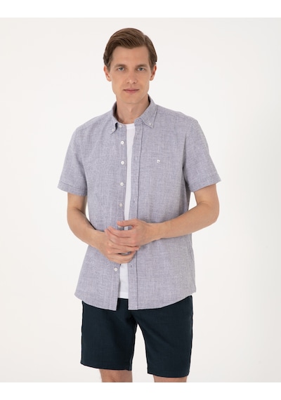Pierre Cardin Erkek Lacivert Gömlek Kısa Kollu 50307073-vr033 Lacivert