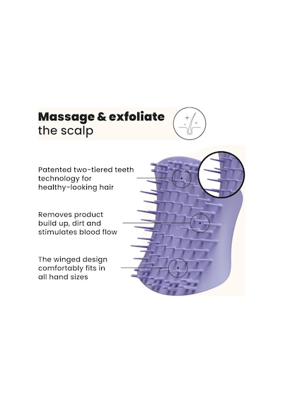 Scalp Brush Lilac Masaj & Saç Fırçası-tarak Islak Kullanım