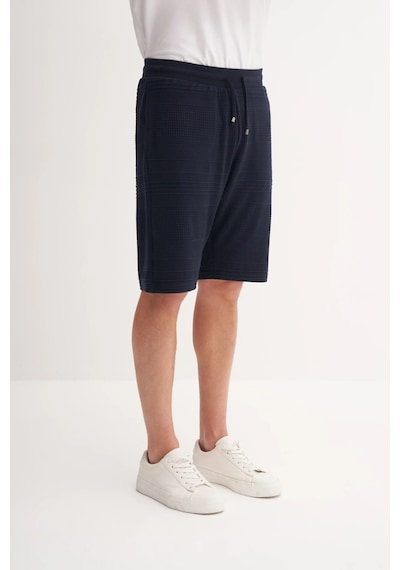 Cazador Regular Fit Örme Dokulu Bermuda Şort 6074 Lacivert Lacivert