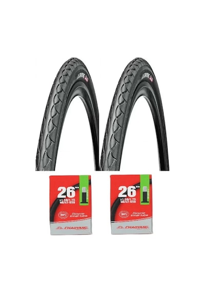 Bike Sky Chaoyang 26 Jant 26x1.75 Bisiklet Dış Lastiği Yol Tipi H-460 X 2 Adet + İç Lastik Ve Dış Lastik Seti