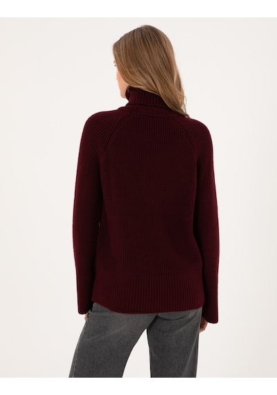 Pierre Cardin Kadın Vişne Kazak /triko 50310923-vr223 Vişne