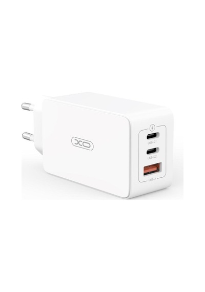 Ce13 Eu 65w Gan Hızlı Şarj Cihazı - 3 Portlu 2xusb-c Pd + 1xusb-a Laptop Ve Telefon Adaptörü