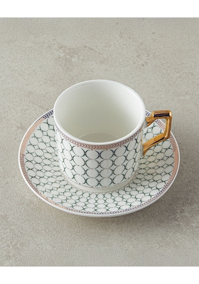 English Home Rabecca New Bone China Kahve Fincan Takımı 4 Parça 2 Kişilik Yeşil