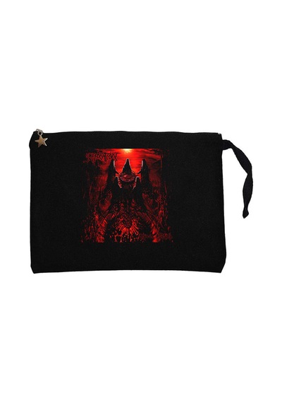 Suffocation Blood Dath Siyah Clutch Astarlı Cüzdan / El Çantası