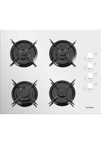 Kumtel B66-S2 MT - KO-40TAHDF - DA6-830 Dizayn Beyaz Cam Ankastre Set