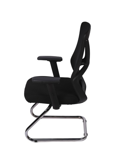 Ofisbazaar Dolphin Siyah Fileli Misafir Koltuğu Ergonomik Toplantı Ve Bekleme Koltuğu Siyah Fileli Siyah