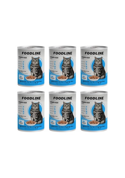 Tr Yetişkin Kedi Konservesi 400 Gr, Gravy Sos İçerisinde Parça Etli 400 Gr X 6 Adet, Somon