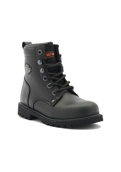 Harley Davidson Jımmy Çocuk Siyah Deri Bot-21615 Siyah