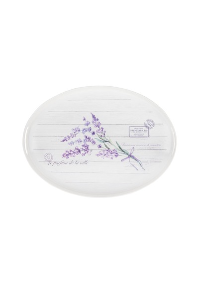 Lavander Oval Tepsi Beyaz