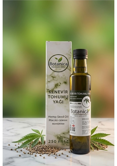 Botanica %100 Saf Kenevir Yağı Soğuk Sıkım Vücut Masajı Besleyici Doğal Bitkisel Ekonomik Aile Boyu 250 Ml 250 ML