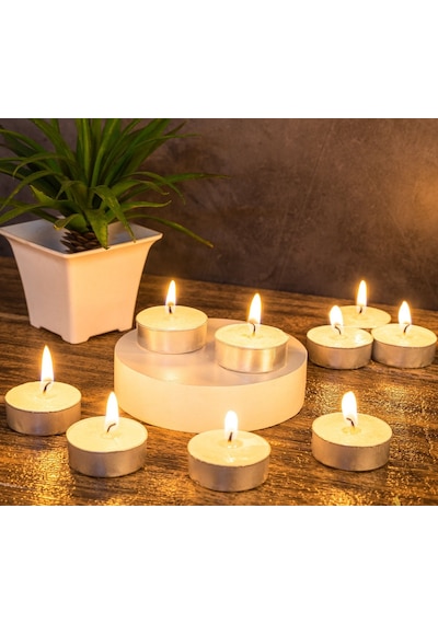 20 Li Yuvarlak Mum Mavi Tealight Mum Doğum Günü Parti Süsleme Mavi