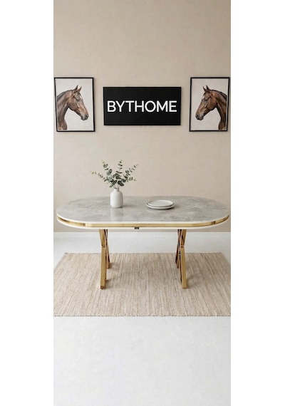 Lak Panel Rampla Gold Pvc Li Sabit Yemek Masası, Mutfak Masası, Salon Masası Beyaz Mermer Desen Masa Ayaklar Gold Lak Panel Rampla Gold Pvc Li Sabit Yemek Masası, Mutfak Masası, Salon Masası Beyaz Mermer Desen Masa Ayaklar Gold