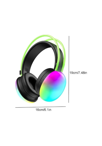 Rgb Işıklı Yüksek Ses Kaliteli Kablosuz Kulak Üstü Bluetooth Kulaklık Mh-hs3618-4223