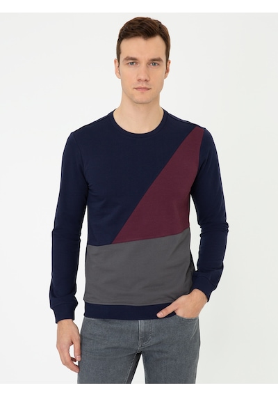 Lacivert Slim Fit Sweatshirt