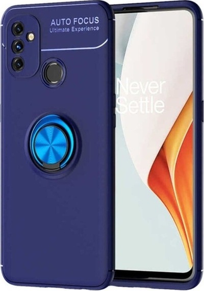 One Plus Nord N100 Kılıf Zore Ravel Silikon Kapak Mavi