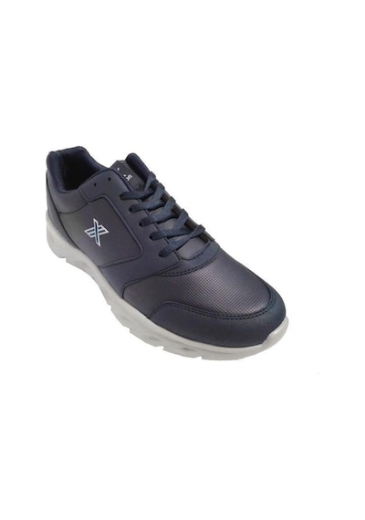 Luttoon 4154-24 Deri Anatomik Hafıza Taban Erkek Sneaker Lacivert Gri Lacivert
