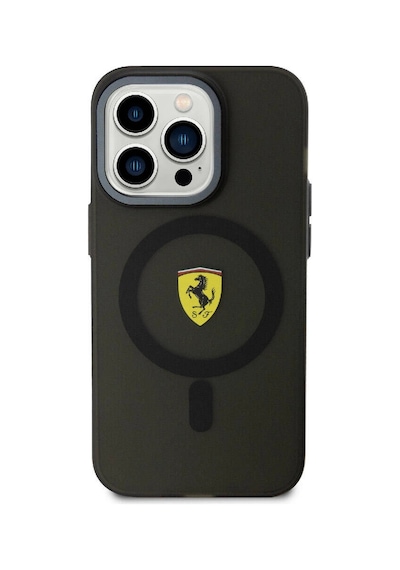Apple iPhone Uyumlu 15 Pro Max Kılıf Ferrari  Lisanslı M-safe Şarj Özellikli Kontrast Bumper Kapak