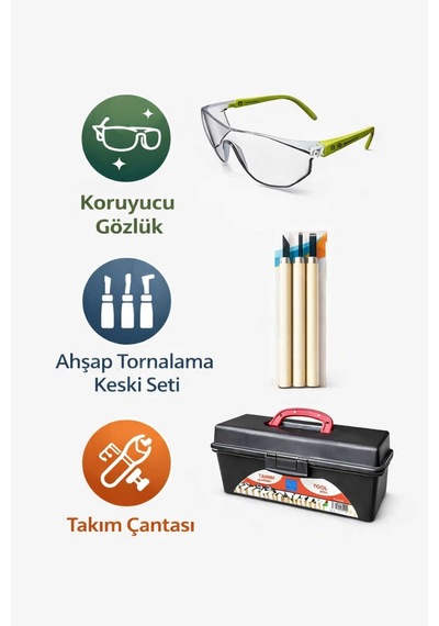 Lefs Öztürk Hobi Torna Makinesi 24 Volt Devir Ayarlı Güçlü Motor Anahtarsız Çelik Mandren