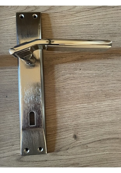 Azra Leydi Aynalı Kapı Kolu Oda Nikel Saten