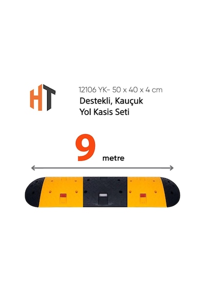 Destekli, Kauçuk Yol Kasisi Seti 9 Metre