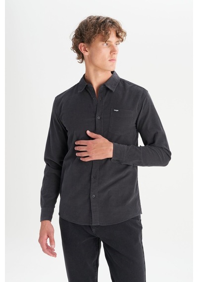 Wrangler Erkek Kadife Gömlek Anthracite Anthracite