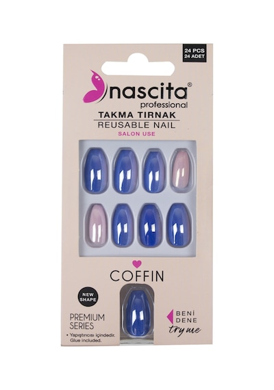 Nascita Coffin Takma Tırnak Renkli 24 Lü Set Nasnaıl00183
