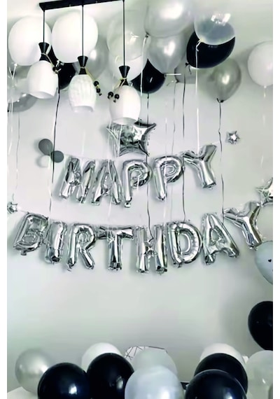 Harf Folyo Balon Gümüş 100cm 40 Inç F