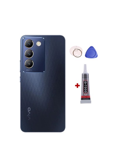 Vivo V30 Lite Mavi Arka Kapak Batarya Kapağı Pil Kapağı Yapışkan Ve Sökme Aparatıyla Beraber Full Set Mavi