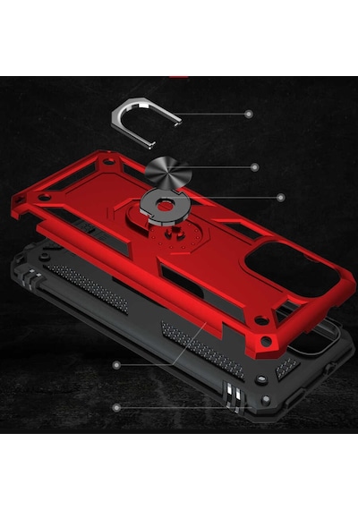 Xiaomi Poco M5S Kilif Zirhli Standli Miknatisli Tank Kapak 483935562