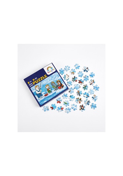 Balıkçılar Mini Puzzle 40 Parça 3-7 Yaş Eğitici Çocuk Puzzle Yapboz